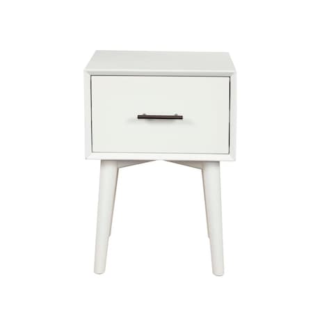 Templeton Flynn Mid Century Modern End Table, White TE3345074